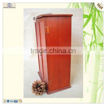 Popular Red Colored Door Cabinet Shaped Wine Box photo-3