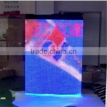 Concert stage full color video screen p25 mm programmable flexible led curtain display