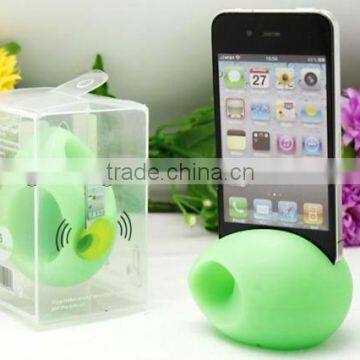 Cute silicone egg sound amplifier or speaker