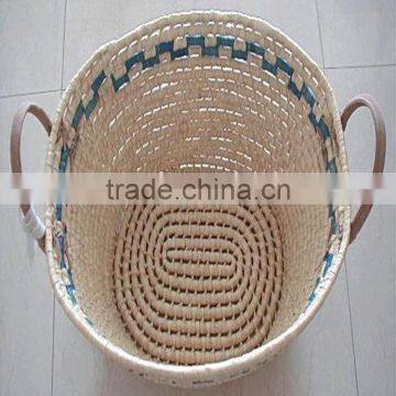 natural maize rope customized laundry storage proofing basket nesting for home decoration corn husk rope woven basket