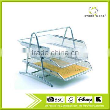 3 Tier Metal Mesh Desk stackable paper trays