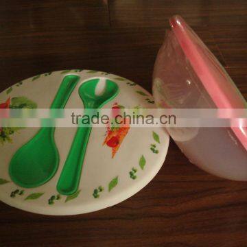 Plastic Salad Mixing Bowl With Pasta Server and Spoon un Saladier Salatschussel photo-4