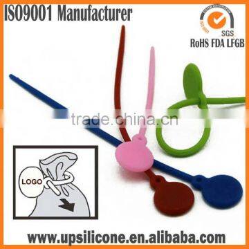 Leaf Shape Silicone Bag Sealer, Leaf Silicone Tie,silicone Rope for Tie up Food photo-3
