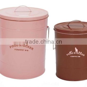 Eco-friendly OEM Metal Storage Box/LFGB FDA Certified Metal Pet Food Container_Top China Supplier