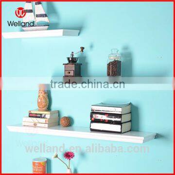 decorative wooden wall shelf design with hidden mount