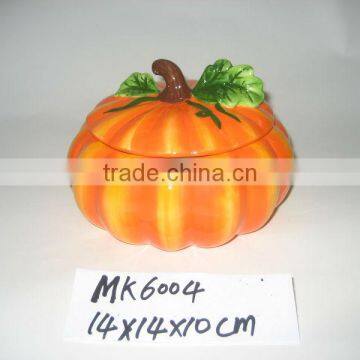 halloween decorative ceramic pumpkin cookie jar