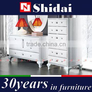 White Leather Bed / Double Bed Frame / Dubai Bed Furniture B904 photo-4