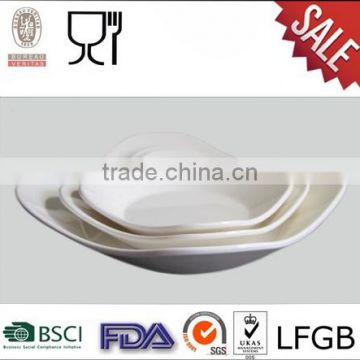 hotel white square melamine plate