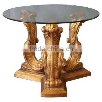 MO-4500-01 Leading antique furniture table with glass top