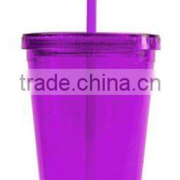 FDA Approved Bpa Free Colorful Plastic Tumblers With Straw Lid photo-3