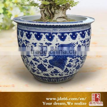 Blue and white porcelain excellent quality chinese pottery flowerpot for home decor