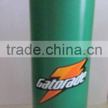 Plastic Sports water bottles with push bottle cap