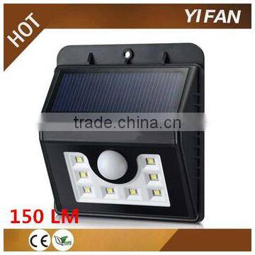 2017 hot new products 8LED wall mounted outdoor solar lights solar home light