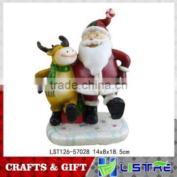 resin standing christmas santa figurine