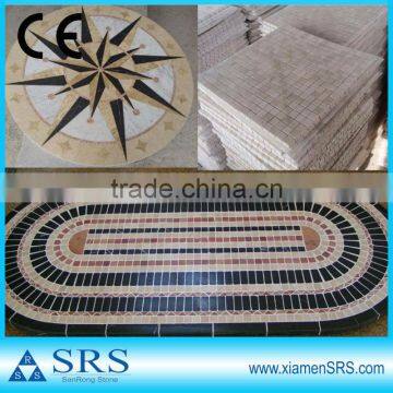 Tile round mosaic medallion floor patterns