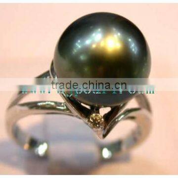 Green Seawater Pearl Ring photo-3
