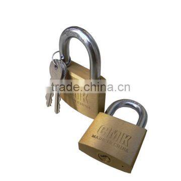 ARC type brass padlock, keyed alike