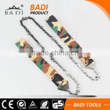 Survival Pocket Saw Chain with Pouch with camouflage pouch for chainmate