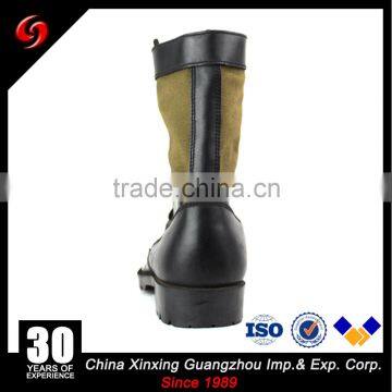 Genuine Leather and Woodland Polyester Oxford Military Boots photo-3