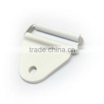 1" White Chafe With Rectangle Metal Loop & PP Roller, Plastic Chafe With Metal Loop and Roller, POM photo-3
