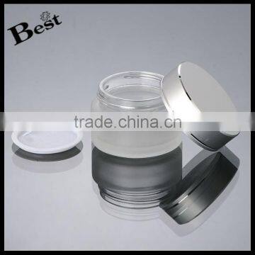20g Frosted Glass Jars Metal Lids for Skin Care Cream OEM Logo photo-4