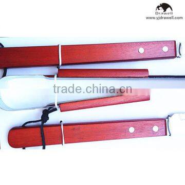 Set of 3 Hard Wood Handle Bbq Tool Set photo-5