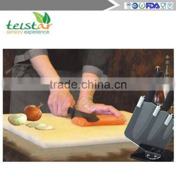 Black Blade Ceramic Knife Set With Block photo-5