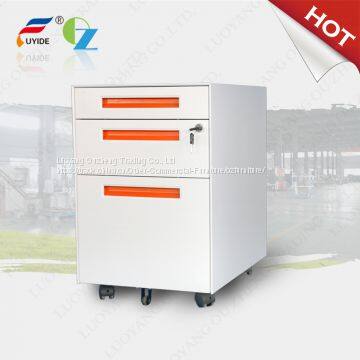 Filing Steel Mobile Cabinet With 3 Drawers, 3 Section Slide Way, Fold Key, Size:570x380x500mm, Environmal Powder Coating photo-2