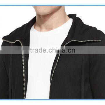 Elongated Hoodie Longline Hoodie Full Zipper Hoodie photo-3