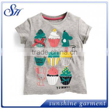 short sleeve contrast color OEM service kids t shirts