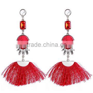 Fashion Tassel With Alloy Long Dangle Earrings for Women Jewelry photo-4