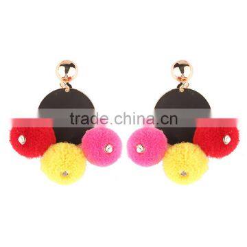 Bohemian Jewelry Fashion Colorful Pompln Alloy Earrings for Women photo-4