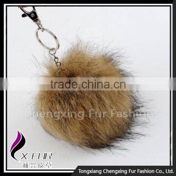 CX-A-65 2016 New Genuine Faux Raccoon Fur Ball Keychain photo-2