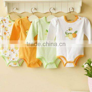 mom and bab 2013 Spring baby clothes 100% cotton long bodysuit 4in1 gift box