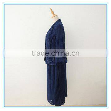 Organic 100% Cotton Eyelet Embroidery Business Suits Lady Church Suits photo-3