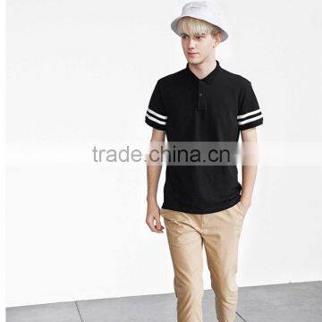 Plain casual comfortable black polo shirt