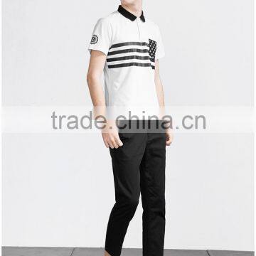 Soft and Comfort Chest Stripe Men Polo T-shirt photo-2