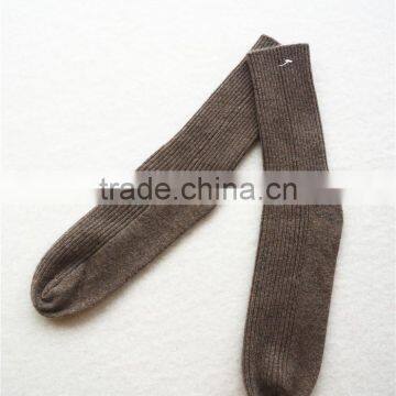 China Wholesale Mens Long Cashmere Flat and Rib Knit Socks photo-3