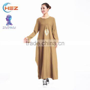Zakiyyah 604 Pakistani Style Muslim Buju Kurung Dress Floor Length Muslim Kaftan Peplum in Solid Color Burqa Latest Designs