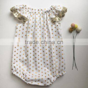 Cute Baby Plain Romper Lace Boarding Toddler Jumpsuit Wholesale Baby Clothes photo-5