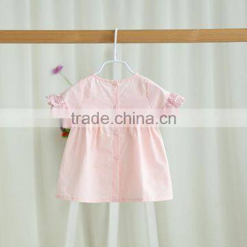 S17354A Beautiful White Ruffled Shirts Children Fashion Summer Blouses photo-4