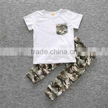 S17472A Wholesale Baby Cotton Sets Boys Summer Outfits Kid Clothes 2017 photo-2