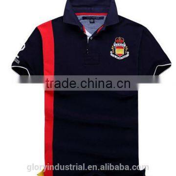 Summer Casual Flag Slim Fit Baseball Embroidery Man Polo T-shirt Wholesale photo-2