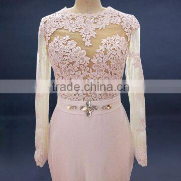 2017 China Manufacturer Customized Long Sleeve Lace Wedding Dress photo-3