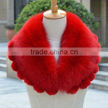 Myfur Top Quality Women Coat Fox Fur Collar with Rabbit Fur Trimmed