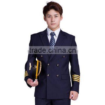 custom 2016 High quality new fashion cool formal Aircraft commander pilot uniforms wholesale for sale