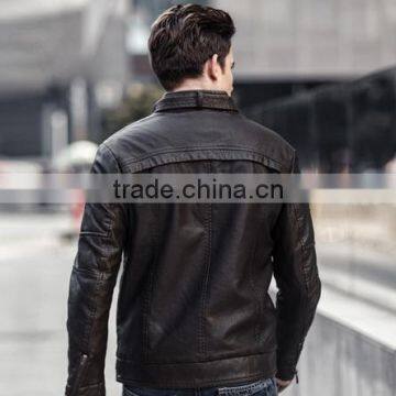 Early Spring Newest Design Leather Man Pu Jackets Leather Motorcycle Jacket Bulletproof Leather Jacket photo-6