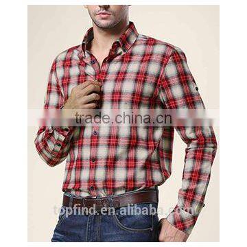 Fashion Shirt Men Shirt 100% Cotton Plaid Shirt photo-2