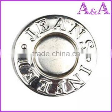 New Style Silver Nickel Free Jeans Button Custom Design Nickel Color Buttons for Jeans Washable and Hand Press photo-3