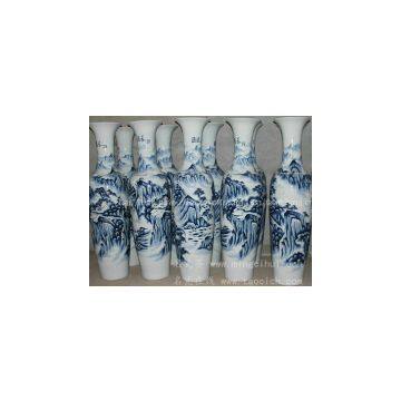 Blue and white Porcelain Floor Vase